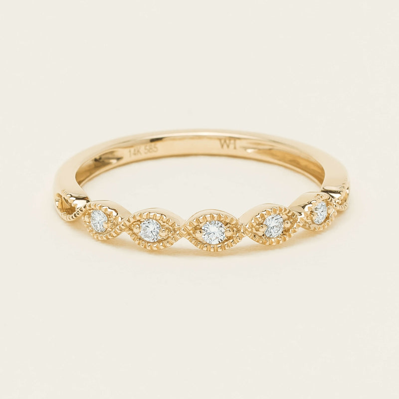 14ct Yellow Gold Diamond Rapunzel Band - Ring - Walker & Hall