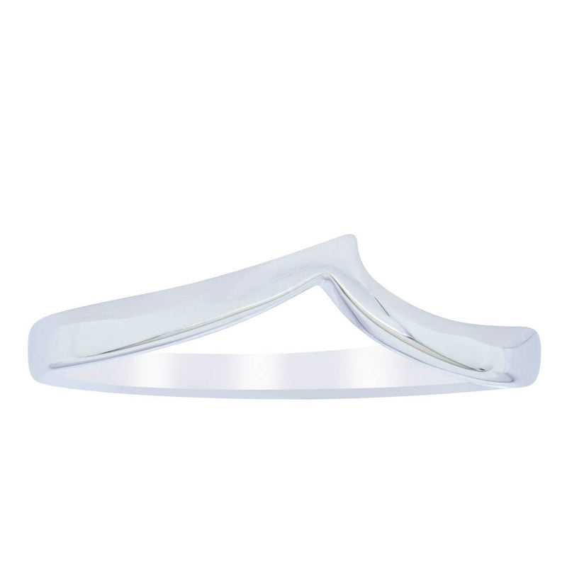 18ct White Gold Fitted Solstice Band-Ring-Walker & Hall