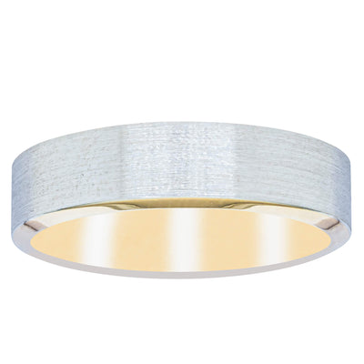 9ct Yellow & White Gold 6mm Bi-Tone Band-Ring-Walker & Hall