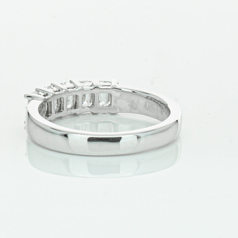 18ct White Gold Emerald Cut Diamond Asra Ring-Ring-Walker & Hall