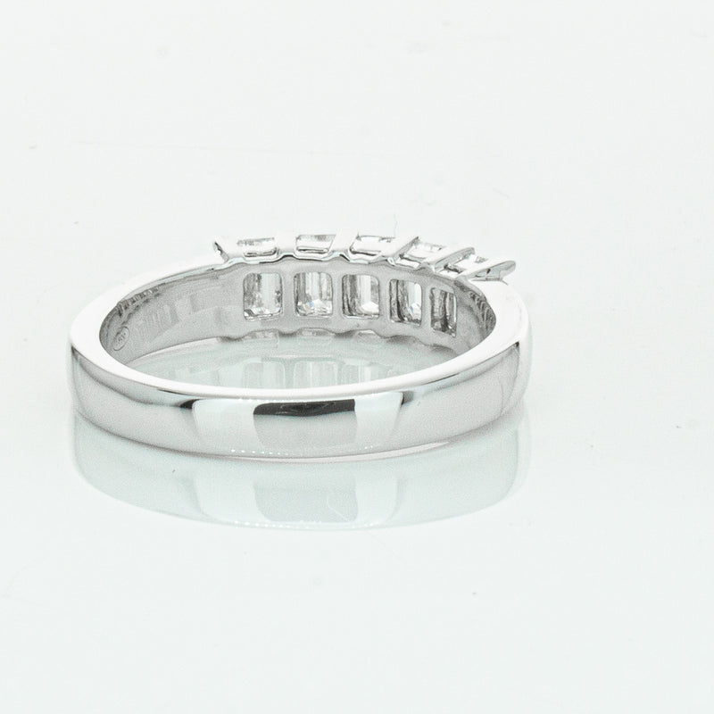 18ct White Gold Emerald Cut Diamond Asra Ring-Ring-Walker & Hall