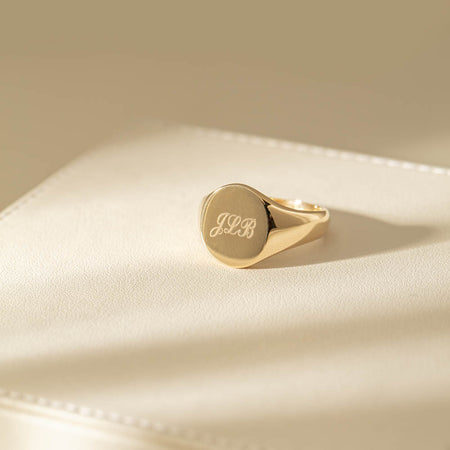 9ct Yellow Gold Signet Ring-Ring-Walker & Hall