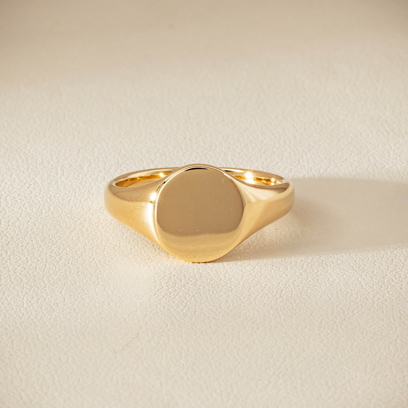 9ct Yellow Gold Classic Signet Ring - Ring - Walker & Hall