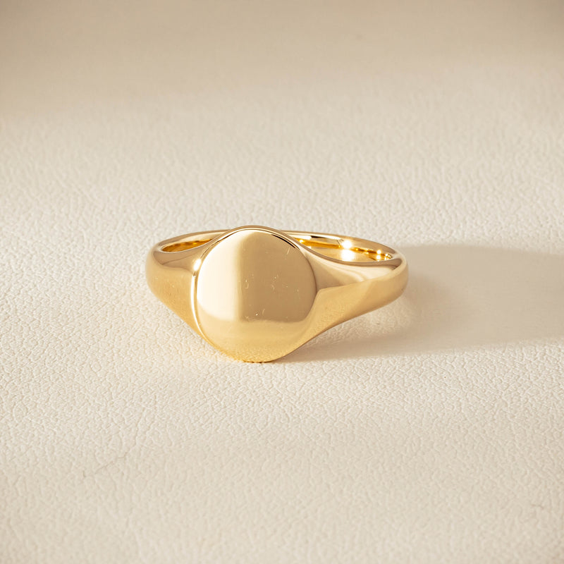 9ct Yellow Gold Classic Signet Ring - Ring - Walker & Hall