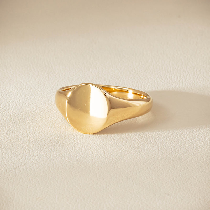 9ct Yellow Gold Classic Signet Ring - Ring - Walker & Hall