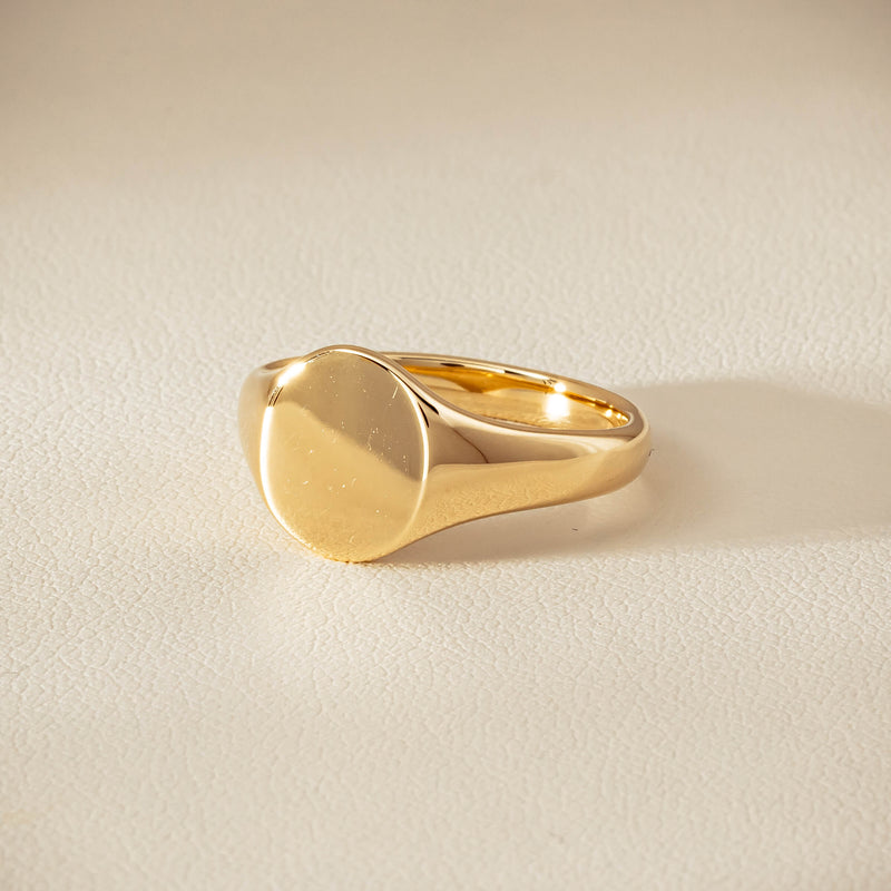 9ct Yellow Gold Classic Signet Ring - Ring - Walker & Hall