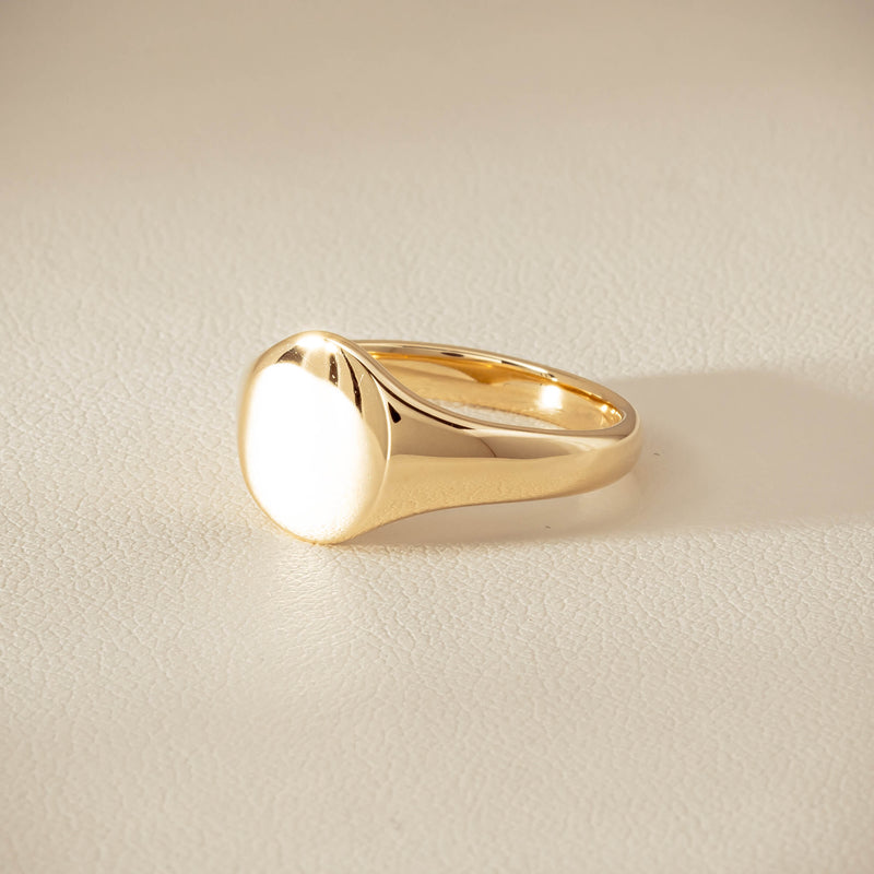 9ct Yellow Gold Classic Signet Ring - Ring - Walker & Hall
