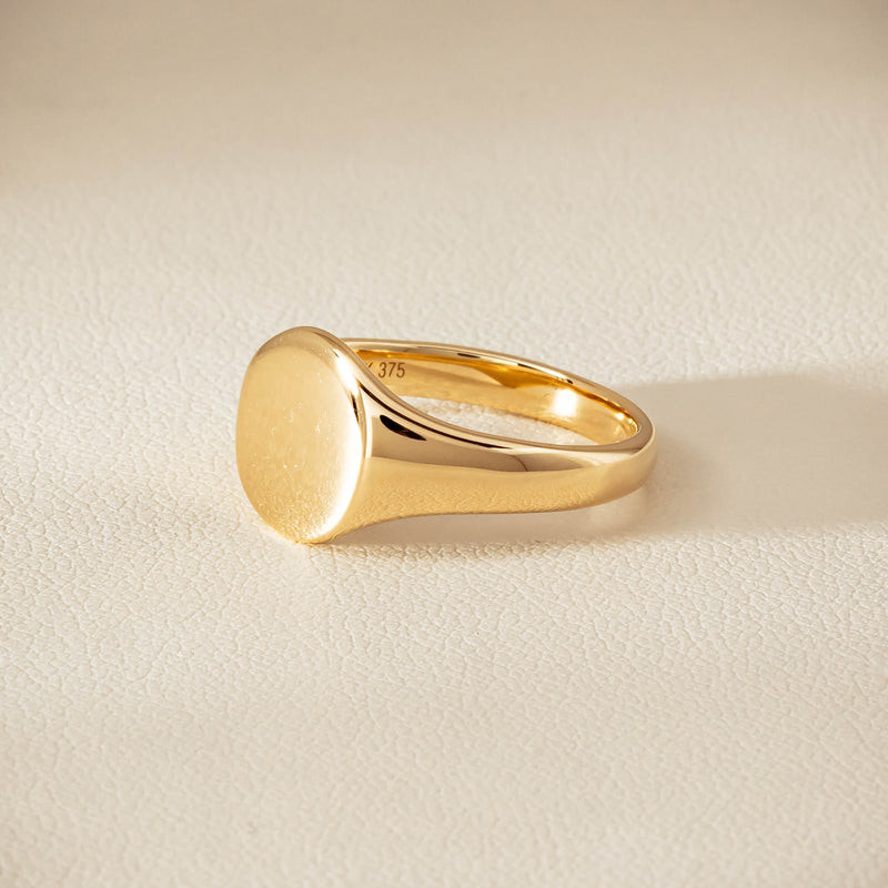 9ct Yellow Gold Classic Signet Ring - Ring - Walker & Hall