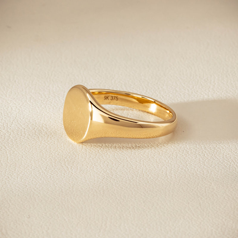 9ct Yellow Gold Classic Signet Ring - Ring - Walker & Hall