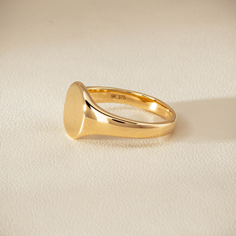 9ct Yellow Gold Classic Signet Ring - Ring - Walker & Hall