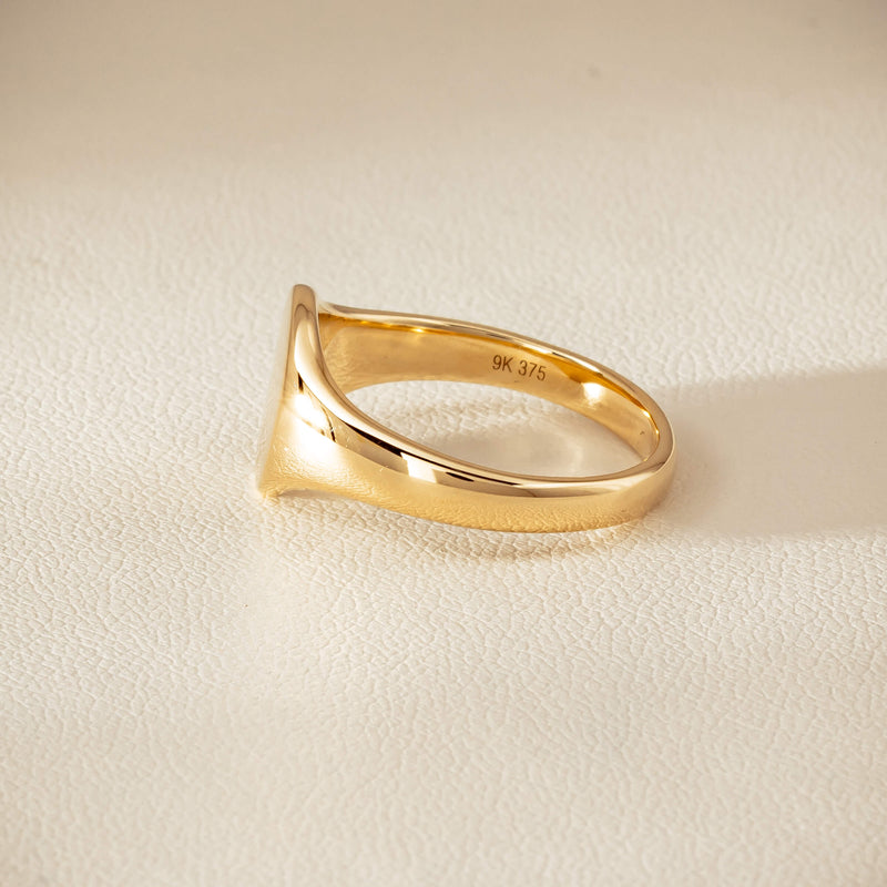 9ct Yellow Gold Classic Signet Ring - Ring - Walker & Hall