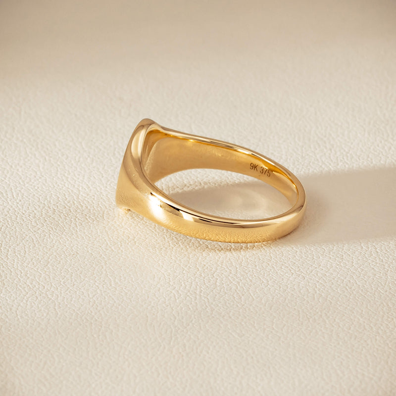9ct Yellow Gold Classic Signet Ring - Ring - Walker & Hall
