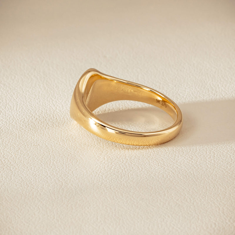 9ct Yellow Gold Classic Signet Ring - Ring - Walker & Hall