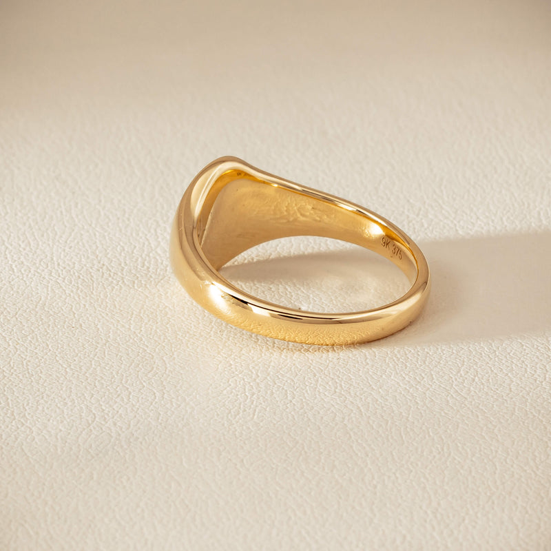 9ct Yellow Gold Classic Signet Ring - Ring - Walker & Hall