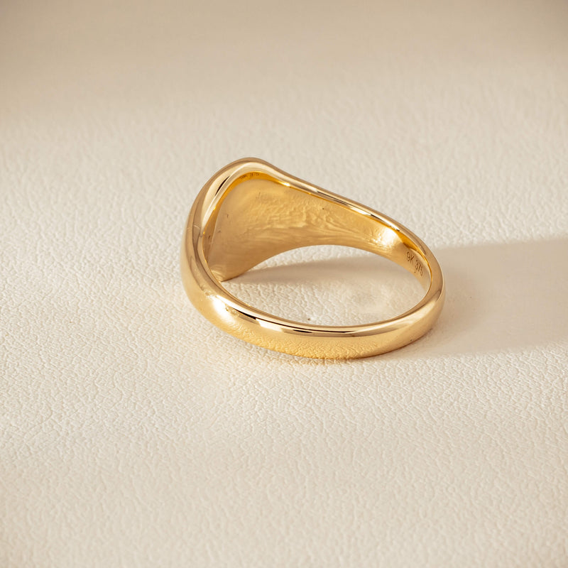 9ct Yellow Gold Classic Signet Ring - Ring - Walker & Hall
