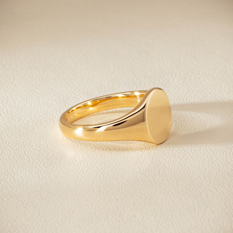 9ct Yellow Gold Classic Signet Ring - Ring - Walker & Hall