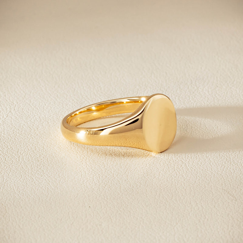 9ct Yellow Gold Classic Signet Ring - Ring - Walker & Hall