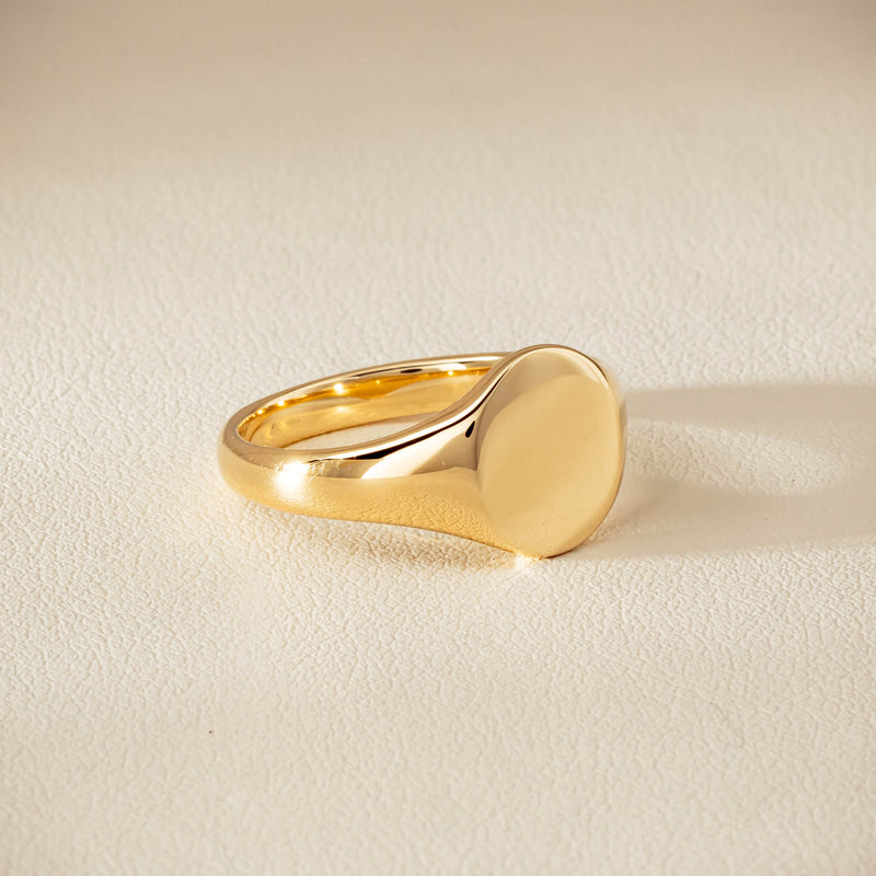 9ct Yellow Gold Classic Signet Ring - Ring - Walker & Hall