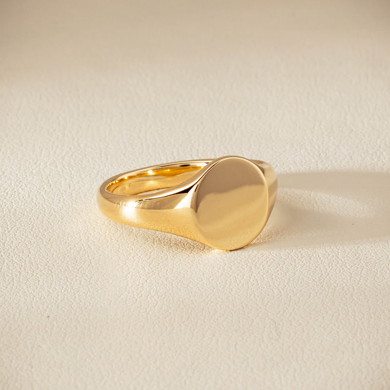 9ct Yellow Gold Classic Signet Ring - Ring - Walker & Hall