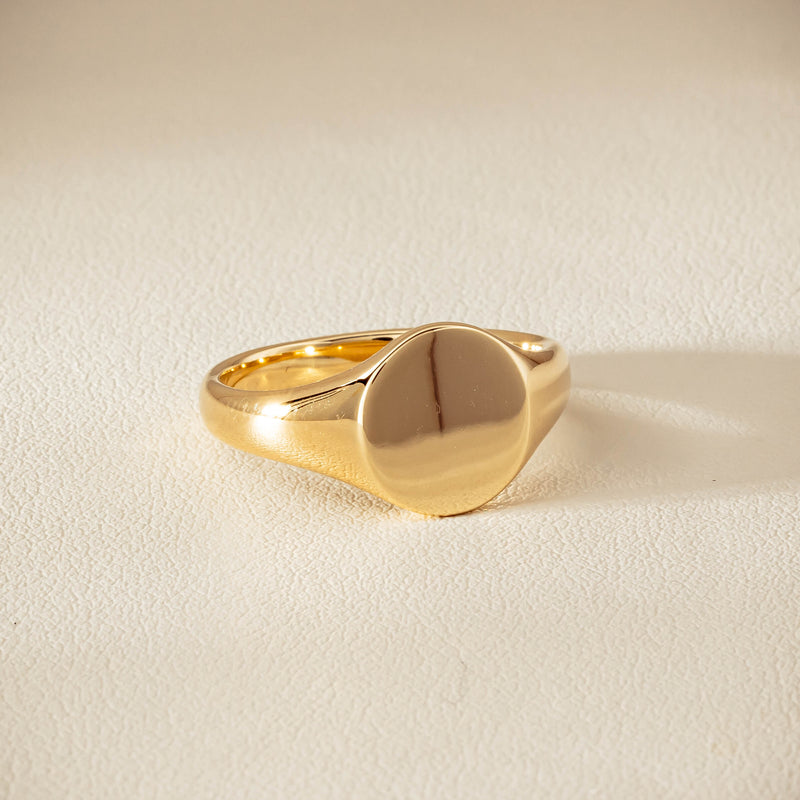 9ct Yellow Gold Classic Signet Ring - Ring - Walker & Hall