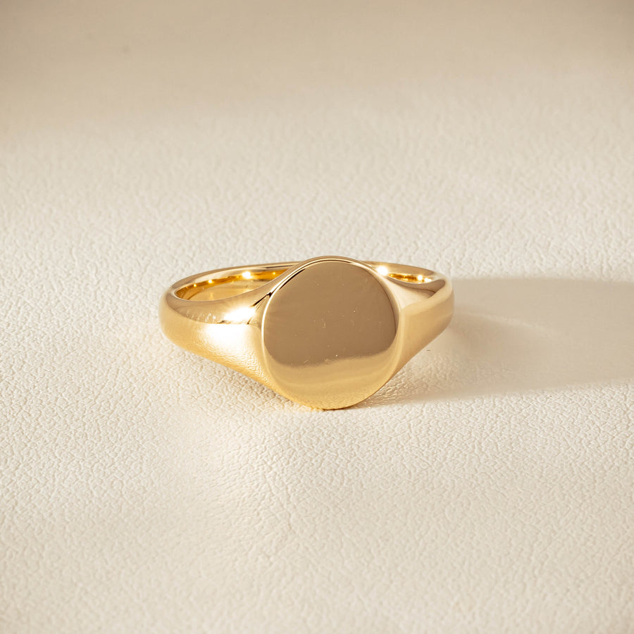 9ct Yellow Gold Classic Signet Ring - Ring - Walker & Hall