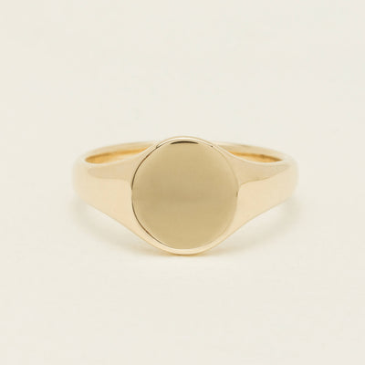 9ct Yellow Gold Classic Signet Ring - Ring - Walker & Hall