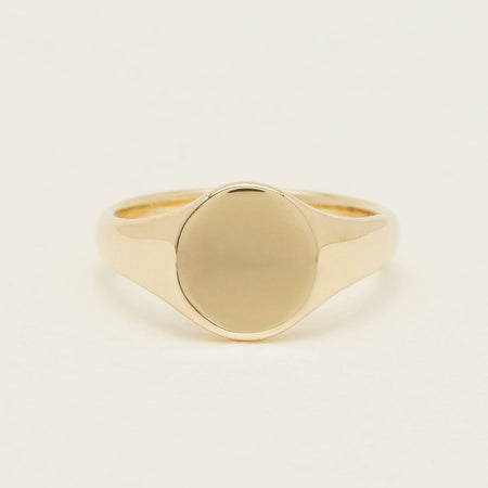 9ct Yellow Gold Classic Signet Ring - Ring - Walker & Hall
