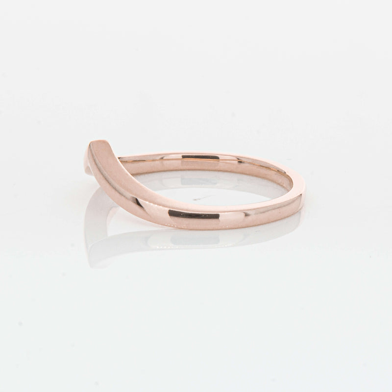 9ct Rose Gold Chevron Band-Ring-Walker & Hall