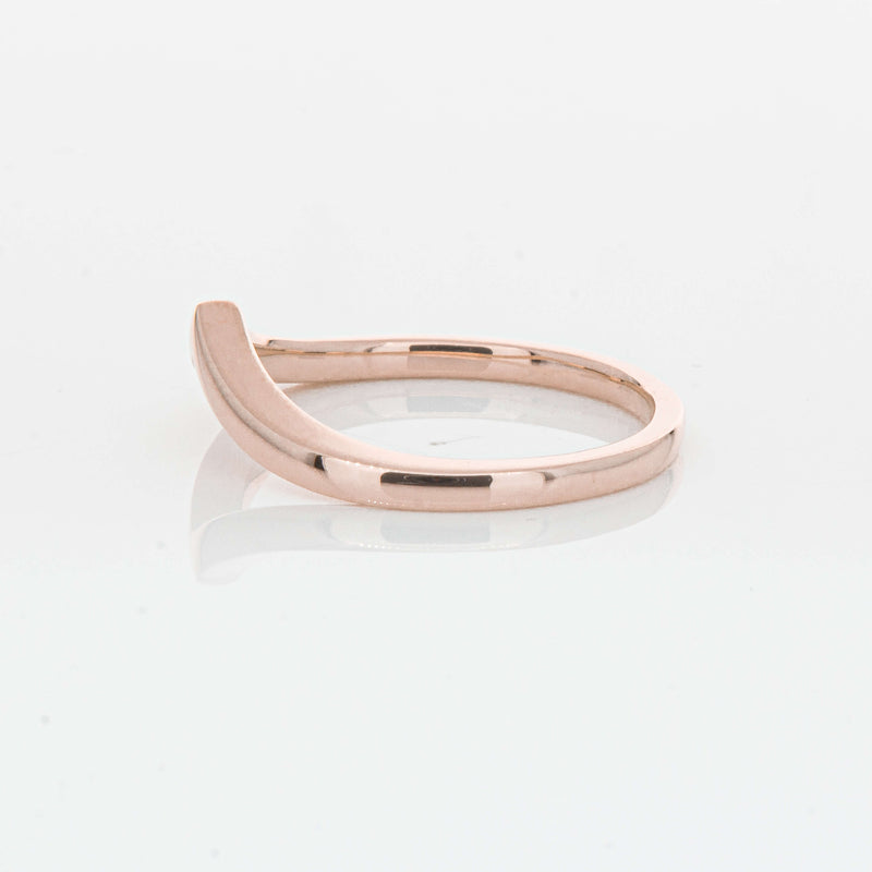 9ct Rose Gold Chevron Band-Ring-Walker & Hall