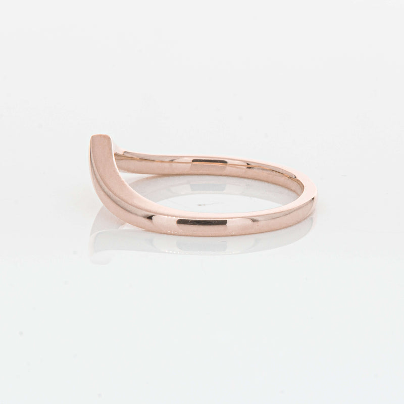 9ct Rose Gold Chevron Band-Ring-Walker & Hall