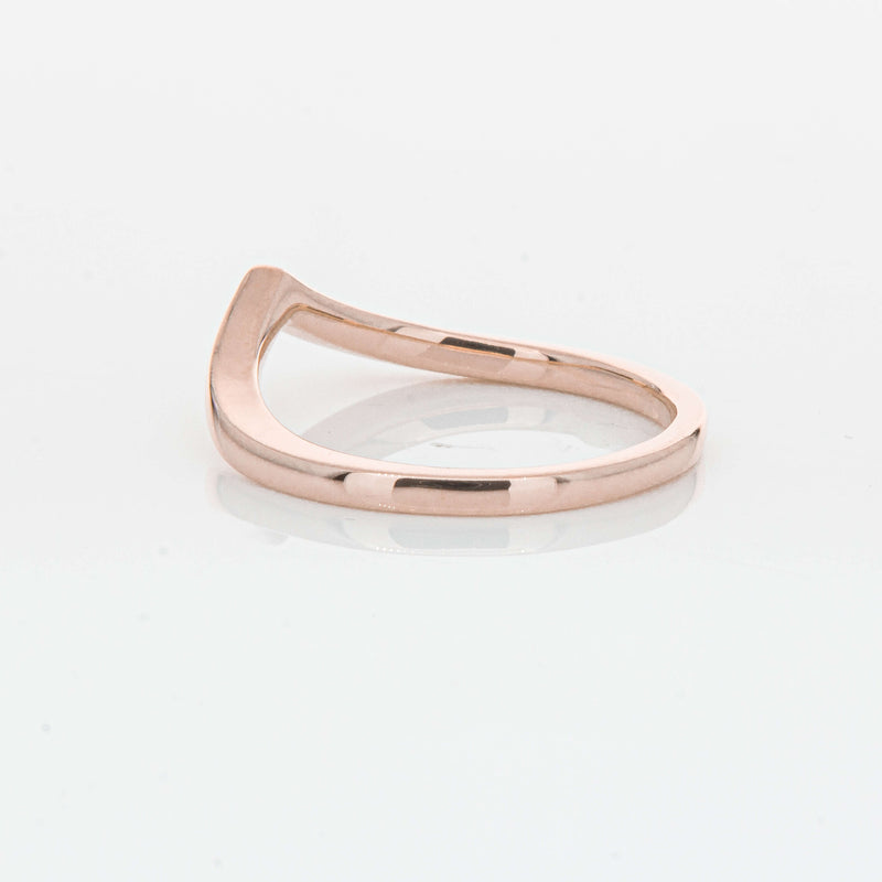 9ct Rose Gold Chevron Band-Ring-Walker & Hall