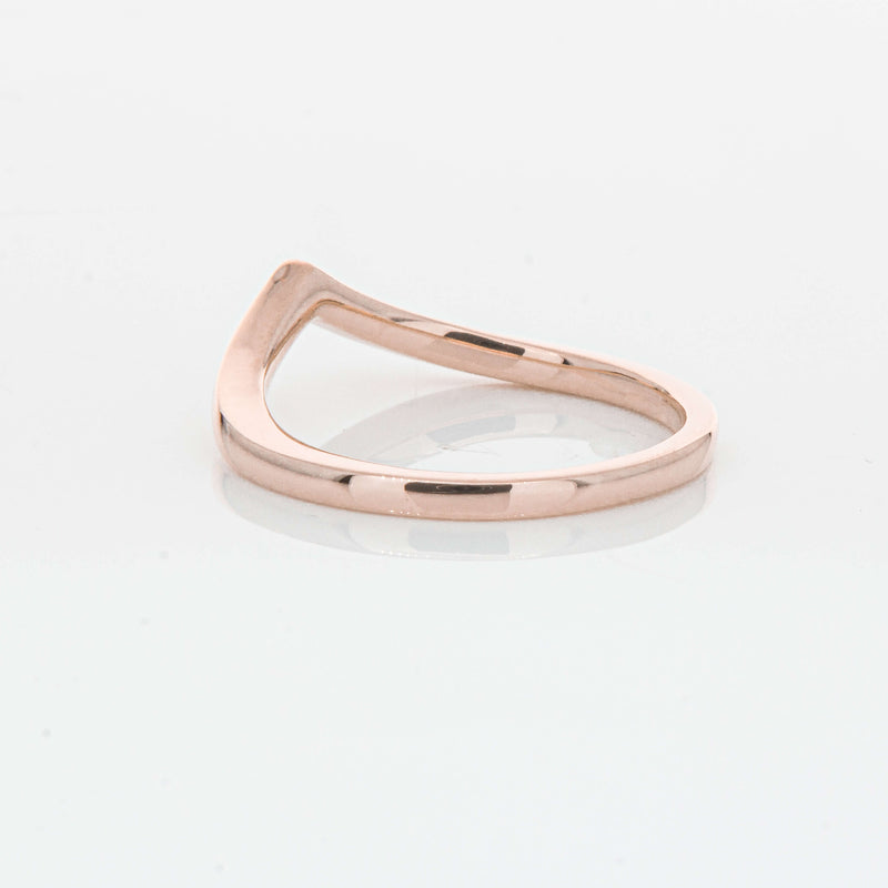 9ct Rose Gold Chevron Band-Ring-Walker & Hall