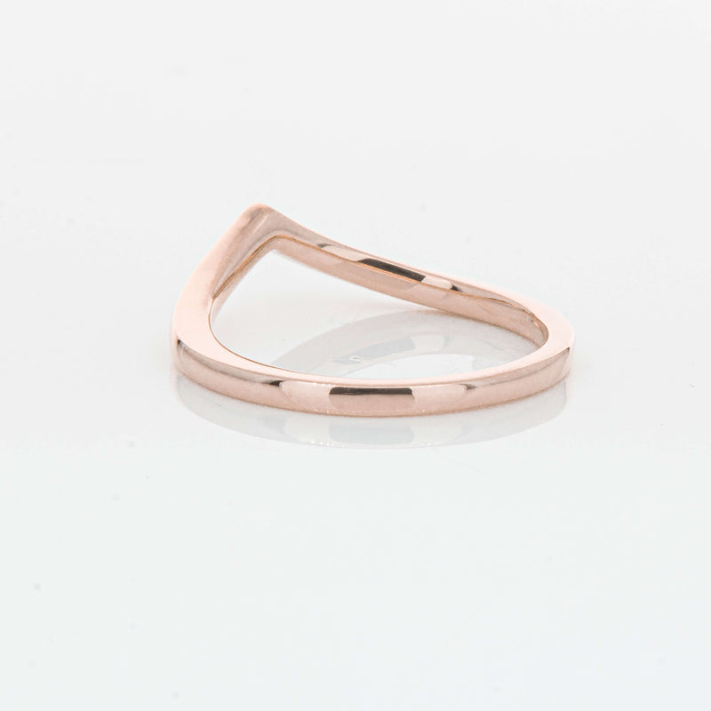 9ct Rose Gold Chevron Band-Ring-Walker & Hall