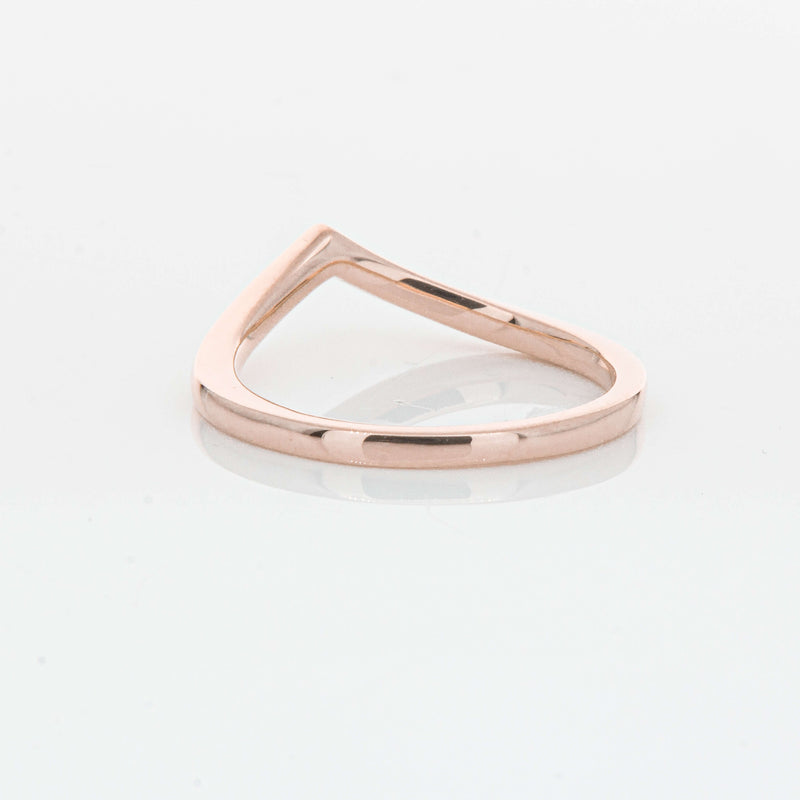 9ct Rose Gold Chevron Band-Ring-Walker & Hall
