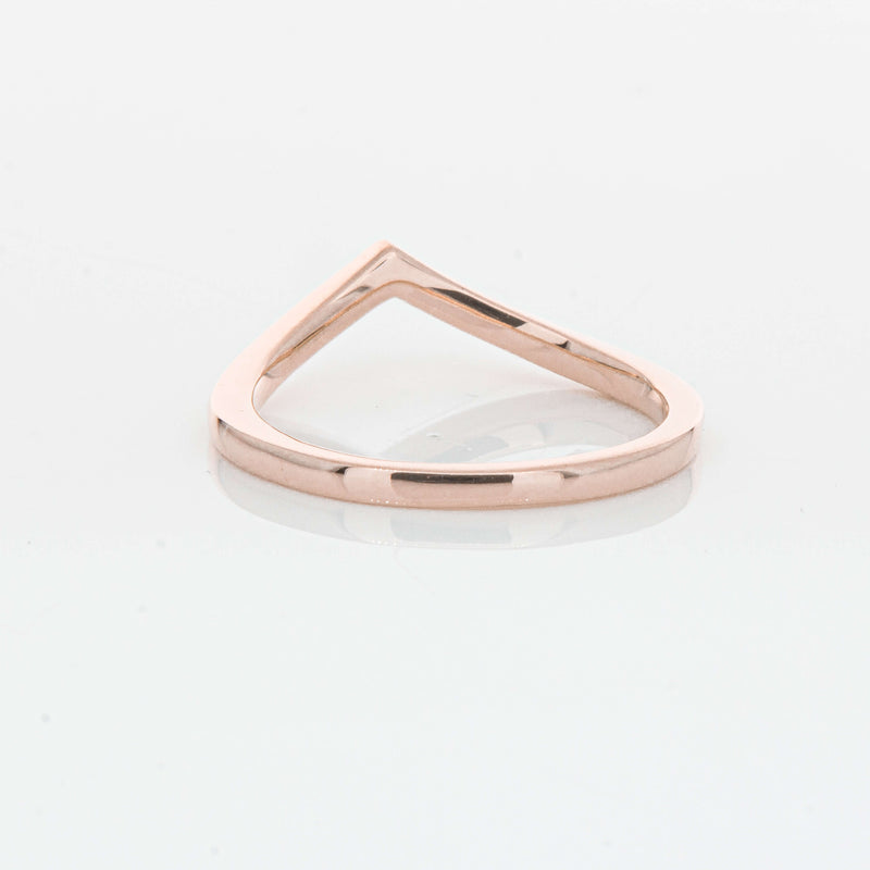 9ct Rose Gold Chevron Band-Ring-Walker & Hall