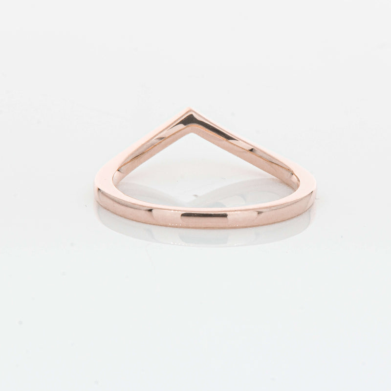 9ct Rose Gold Chevron Band-Ring-Walker & Hall