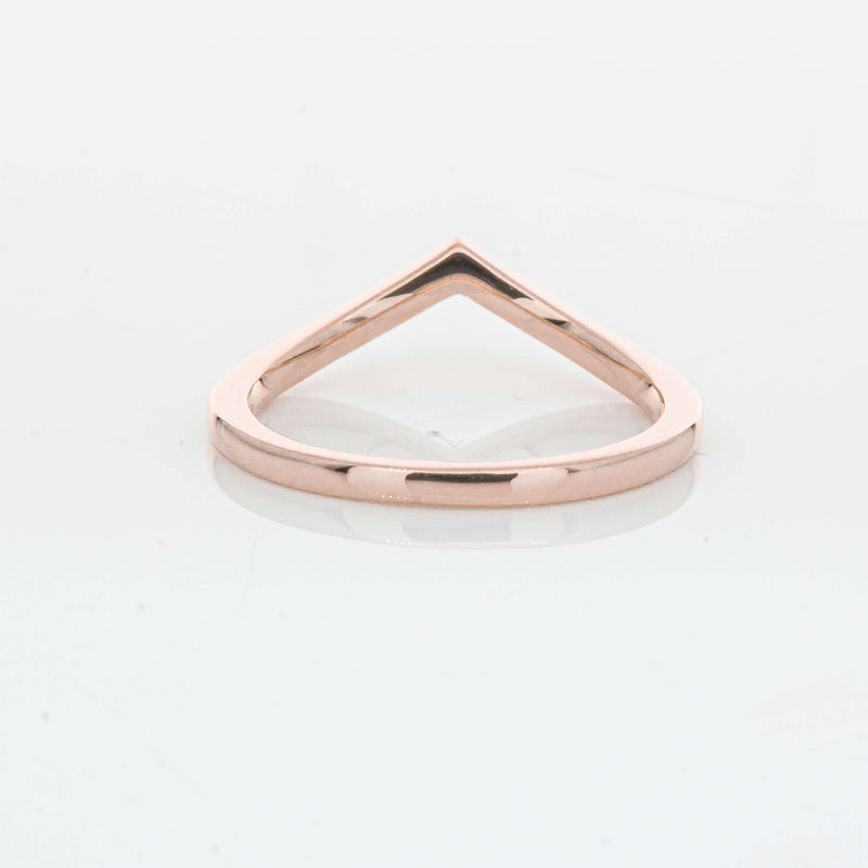 9ct Rose Gold Chevron Band-Ring-Walker & Hall