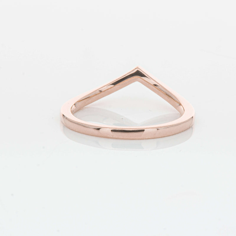 9ct Rose Gold Chevron Band-Ring-Walker & Hall
