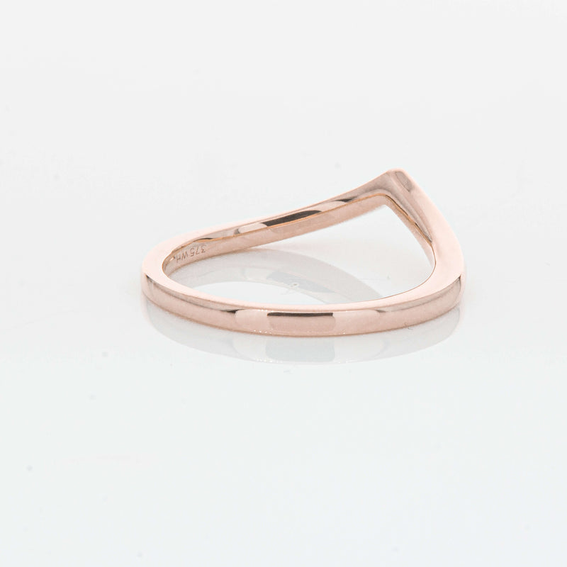 9ct Rose Gold Chevron Band-Ring-Walker & Hall
