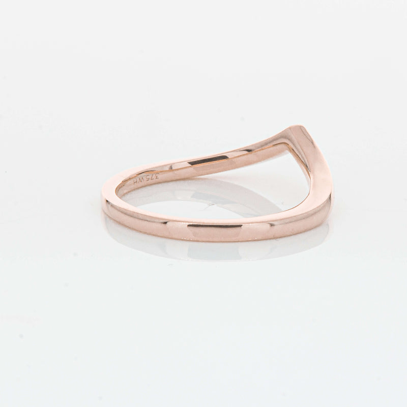 9ct Rose Gold Chevron Band-Ring-Walker & Hall