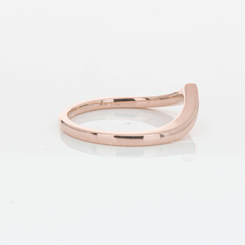 9ct Rose Gold Chevron Band-Ring-Walker & Hall