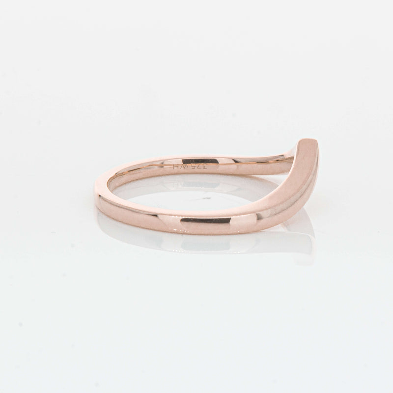 9ct Rose Gold Chevron Band-Ring-Walker & Hall