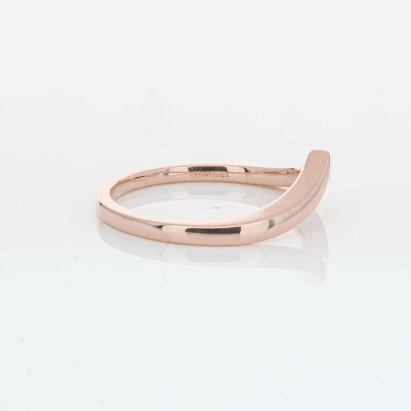 9ct Rose Gold Chevron Band-Ring-Walker & Hall