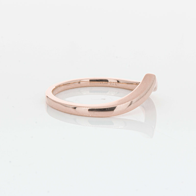 9ct Rose Gold Chevron Band-Ring-Walker & Hall