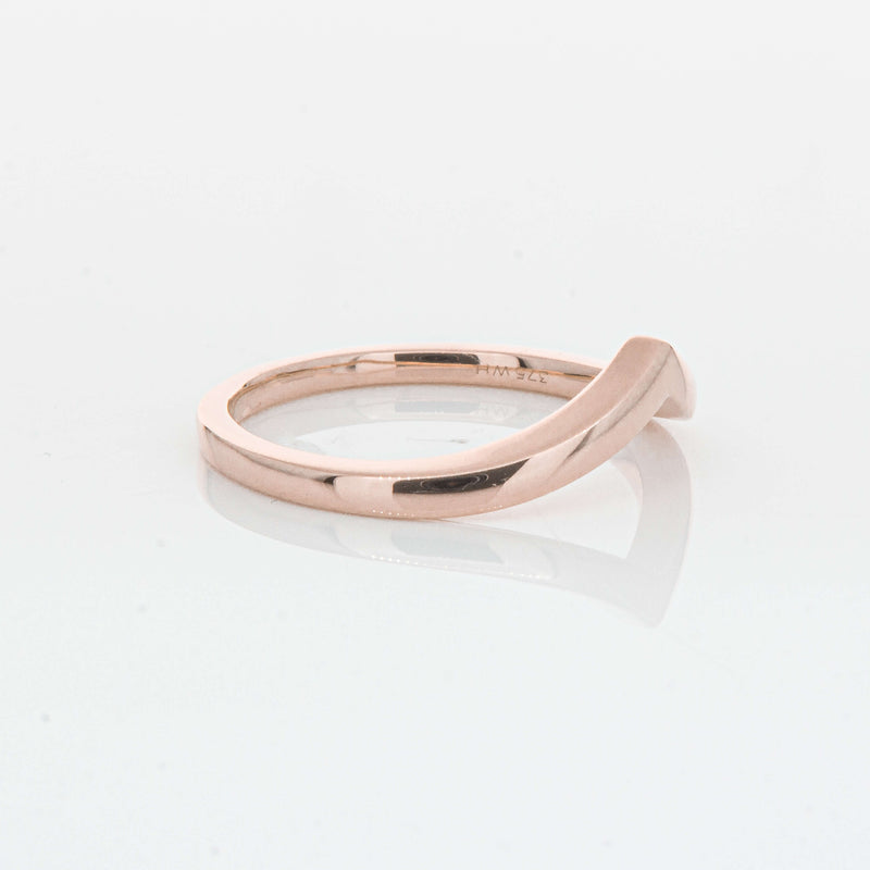 9ct Rose Gold Chevron Band-Ring-Walker & Hall