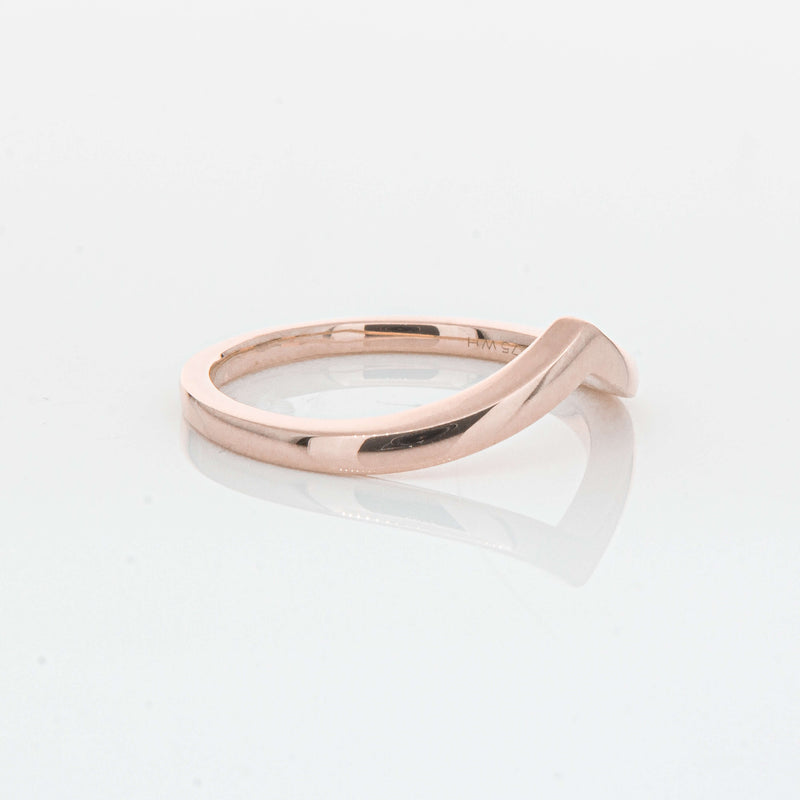9ct Rose Gold Chevron Band-Ring-Walker & Hall