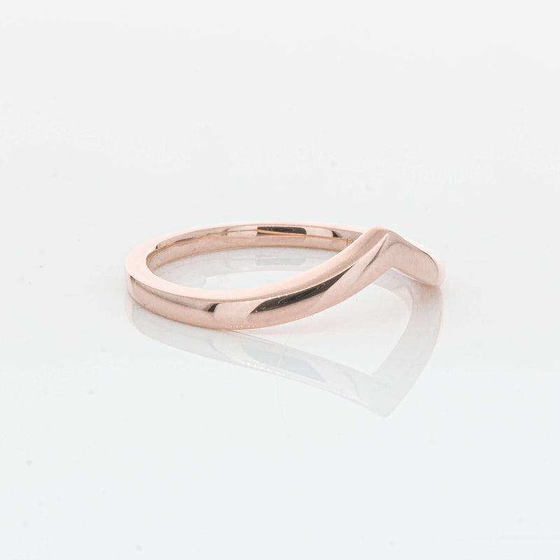 9ct Rose Gold Chevron Band-Ring-Walker & Hall