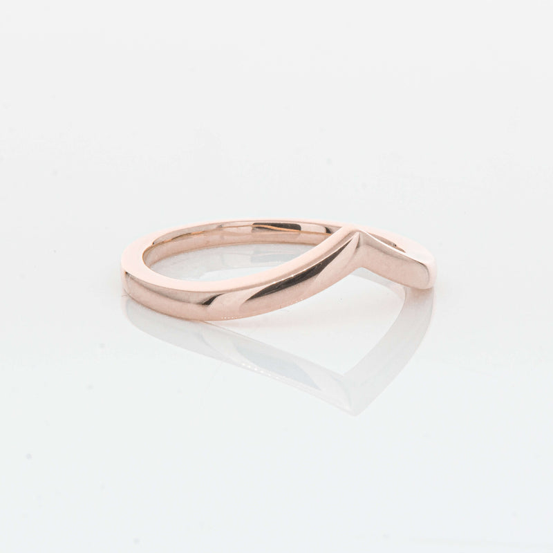 9ct Rose Gold Chevron Band-Ring-Walker & Hall