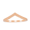 9ct Rose Gold Chevron Band-Ring-Walker & Hall