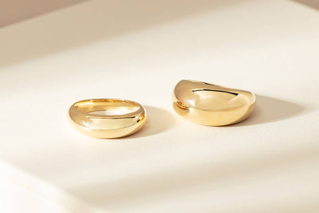 Yellow Gold Madonna and Kylie Rings